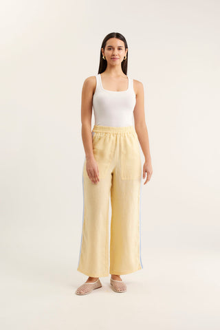 Tilly Linen Pant  In Lemon