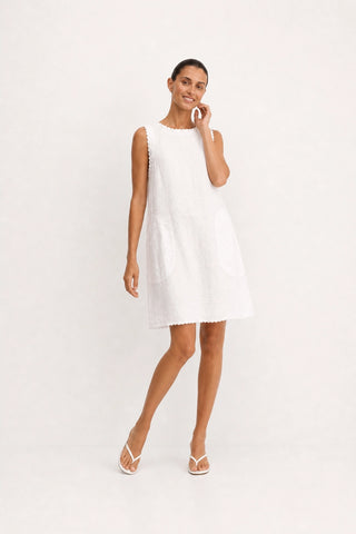 Vespa Linen Dress In White