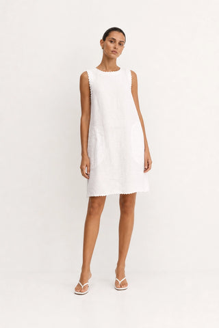 Vespa Linen Dress In White