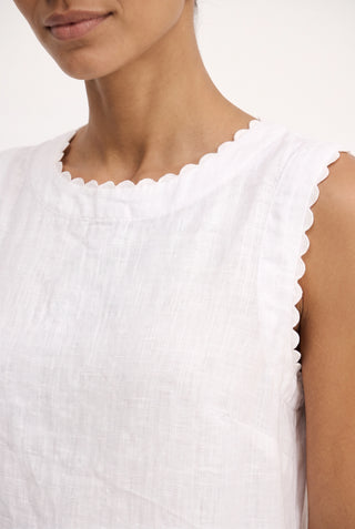 Vespa Linen Dress In White