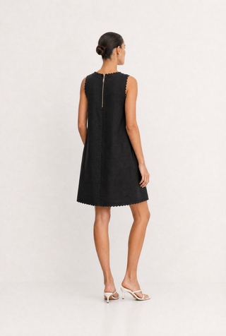 Vespa Linen Dress In Black