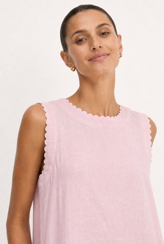 Vespa Linen Dress In Blush