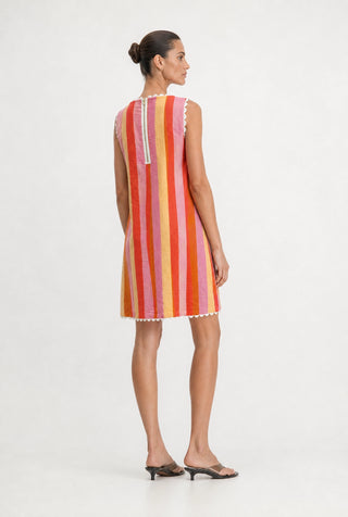 Vespa Linen Dress In Capri Print