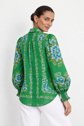 Willa Ramie Shirt in Santa Barbara Print