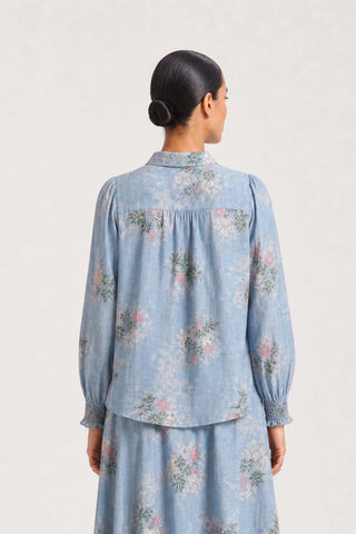 Willa Ramie Shirt In Wild Lace