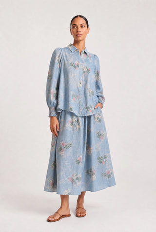 Willa Ramie Shirt In Wild Lace