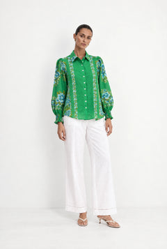 Willa Ramie Shirt in Santa Barbara Print