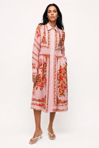 WREN DRESS IN RAMIE PINK PORTOFINO