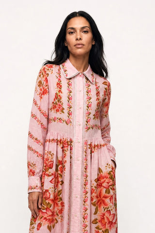 WREN DRESS IN RAMIE PINK PORTOFINO