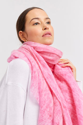 Alessandra Accessory ONE SIZE / PINK Louisa Wool Silk Scarf in Pink