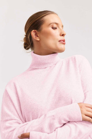 Alessandra Cashmere Sweater A Polo Bay Cashmere Sweater in Rosebud