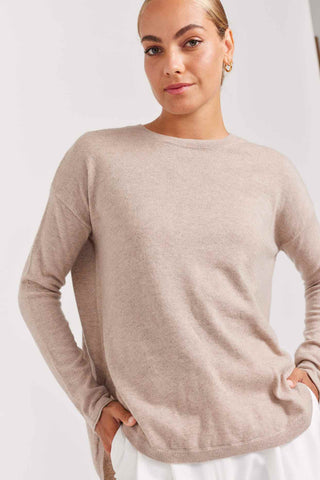 Alessandra Cashmere Sweater Baby Belle Cashmere Sweater in Cobblestone