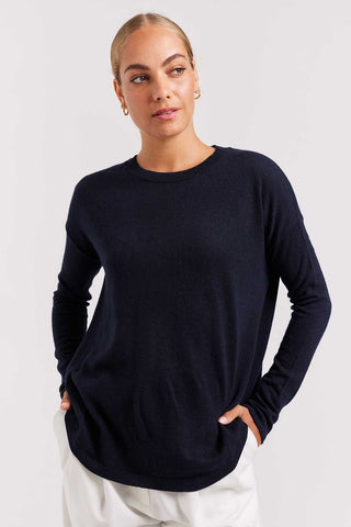 Alessandra Cashmere Sweater Baby Belle Cashmere Sweater in Navy