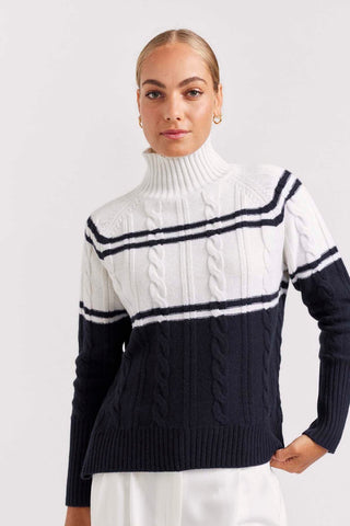 Alessandra Cashmere Sweater Billie Sweater in Officer Navy