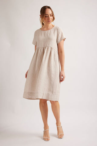 Alessandra Dresses Belle Linen Dress in String