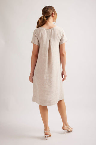 Alessandra Dresses Belle Linen Dress in String