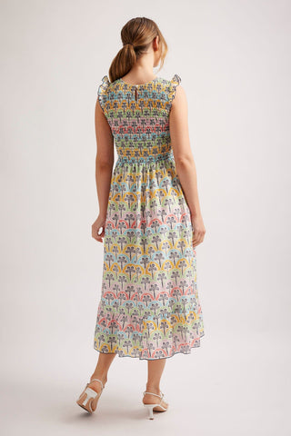 Alessandra Dresses Bianca Cotton Silk Dress in Gelati Oasis Print