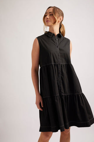 Alessandra Dresses Harper Poplin Dress in Black