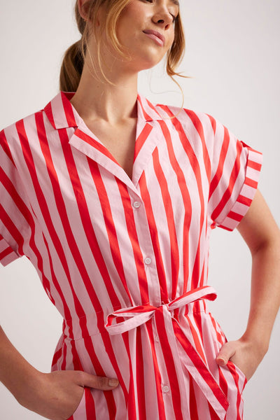 Mila Collection Fashion buy Pin Striped Shirt Dress