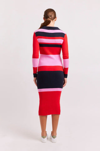 Alessandra Dresses Shelby Cotton Cashmere Dress in Fire Red