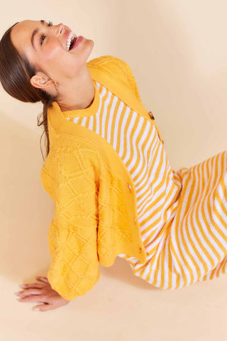 Alessandra Dresses Taralli Cotton Knit Dress in Mandarin