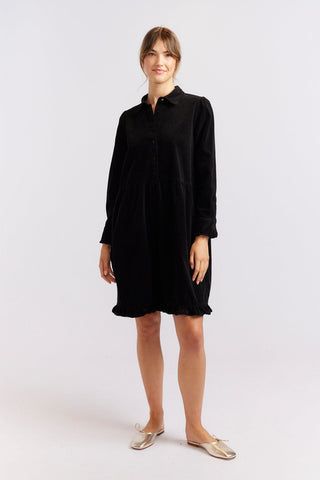 Alessandra Dresses Willow Corduroy Dress in Black
