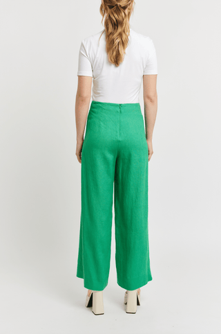 Alessandra Pants Atlas Linen Pant in Kelly Green