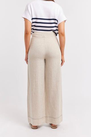 Alessandra Pants Clio Linen Pant in String