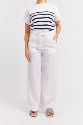 Alessandra Pants Clio Linen Pant in White