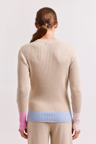Alessandra Shirts Eclair Cotton Cashmere Top in Vellum