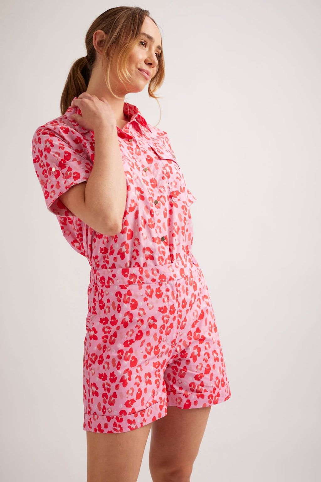 Alessandra Liliana Poplin Shirt in Lolly Pink Kimba