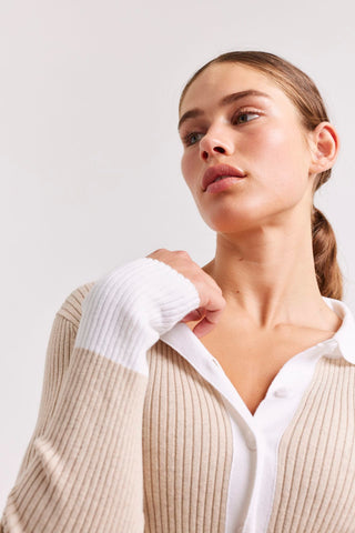 Alessandra Shirts Lottie Cotton Cashmere Top in Vellum