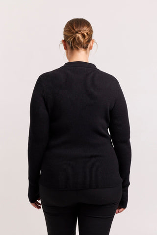 Alessandra Shirts Lucy Cotton Cashmere Top in Blacklead