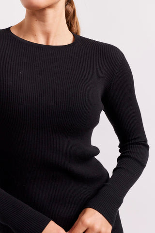 Alessandra Shirts Marley Cotton Cashmere Top in Black