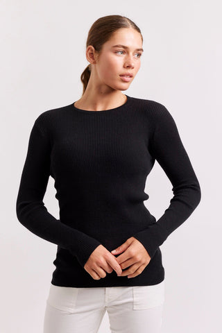 Alessandra Shirts Marley Cotton Cashmere Top in Black
