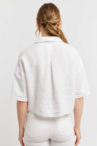 Alessandra Shirts Paola Linen Shirt in White