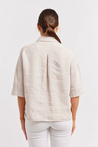 Alessandra Shirts Pippa Linen Shirt in String