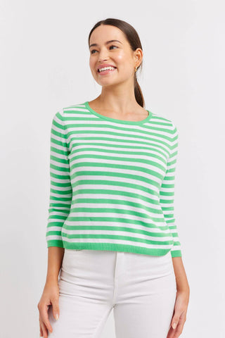 Alessandra Shirts Riviera Cotton Top in Apple