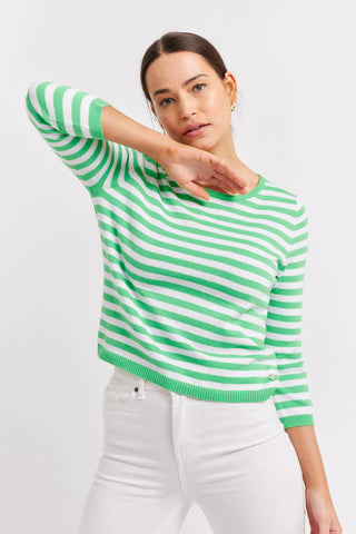 Alessandra Shirts Riviera Cotton Top in Apple