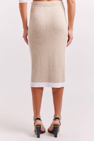 Alessandra Skirt Lottie Cotton Cashmere Skirt in Vellum