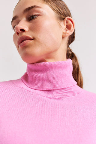 Alessandra Sweater A Polo Bay Cotton Cashmere Sweater in Lipstick