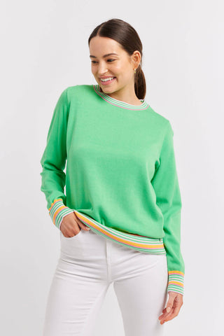 Alessandra Sweater Carmella Cotton Sweater in Apple