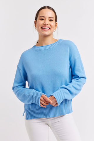 Alessandra Sweater Cassata Cotton Sweater in Bluebell