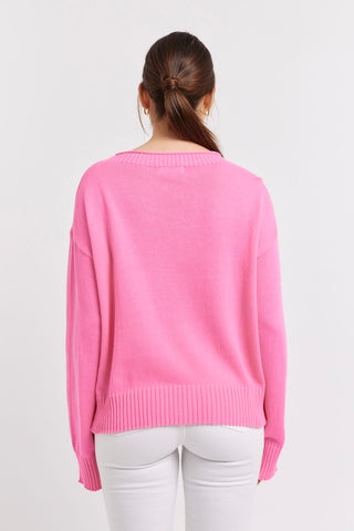 Alessandra Sweater Cassata Cotton Sweater in Lolly