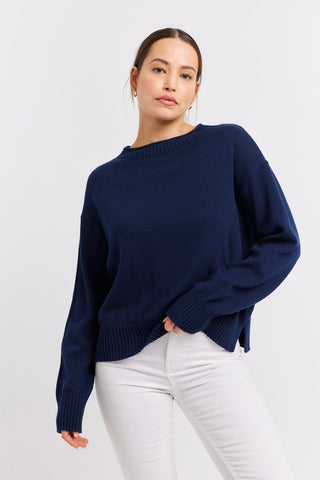 Alessandra Sweater Cassata Cotton Sweater in Navy