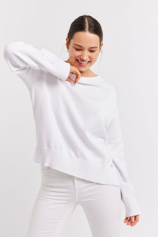 Alessandra Sweater Cassata Cotton Sweater in White