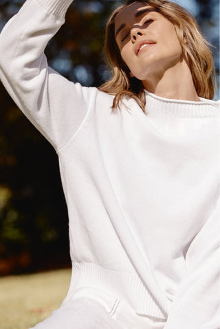 Alessandra Sweater Cassata Cotton Sweater in White