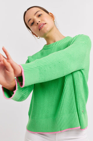 Alessandra Sweater Limone Cotton Sweater in Apple
