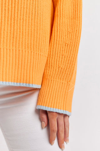Alessandra Sweater Limone Cotton Sweater in Mandarin