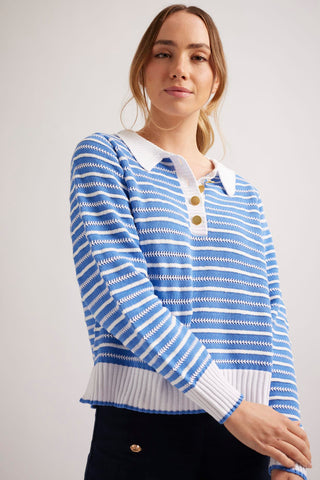 Alessandra Sweater Momento Cotton Polo in Sailor